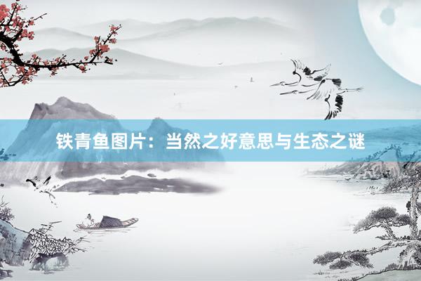 铁青鱼图片：当然之好意思与生态之谜